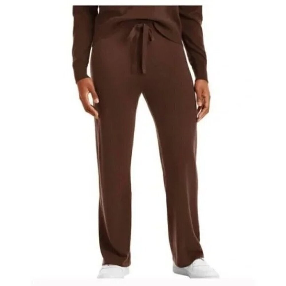 NWT Member's Mark Brown Cashmere Blend Wide Leg Pants Size XXL Luxury